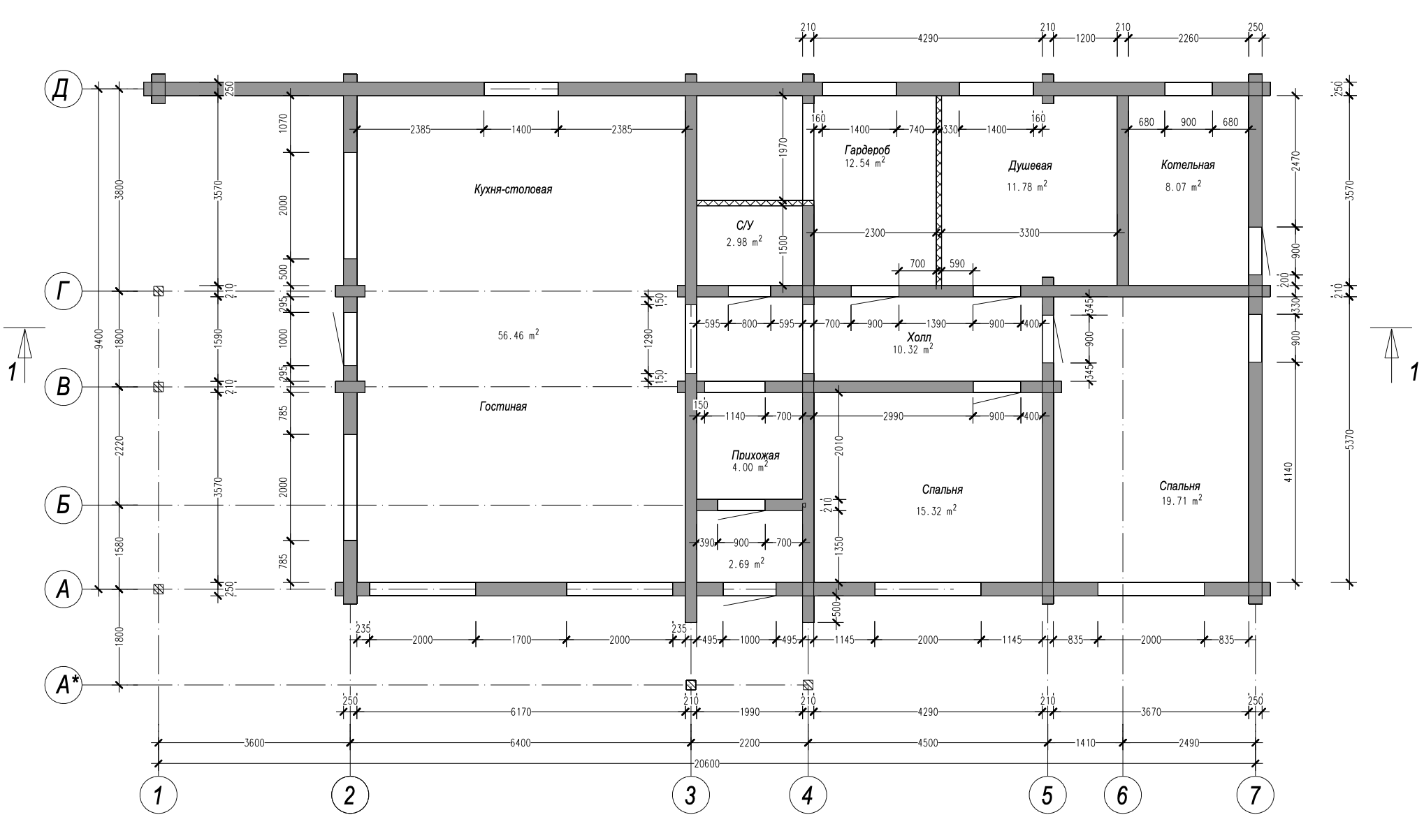 План первого этажа